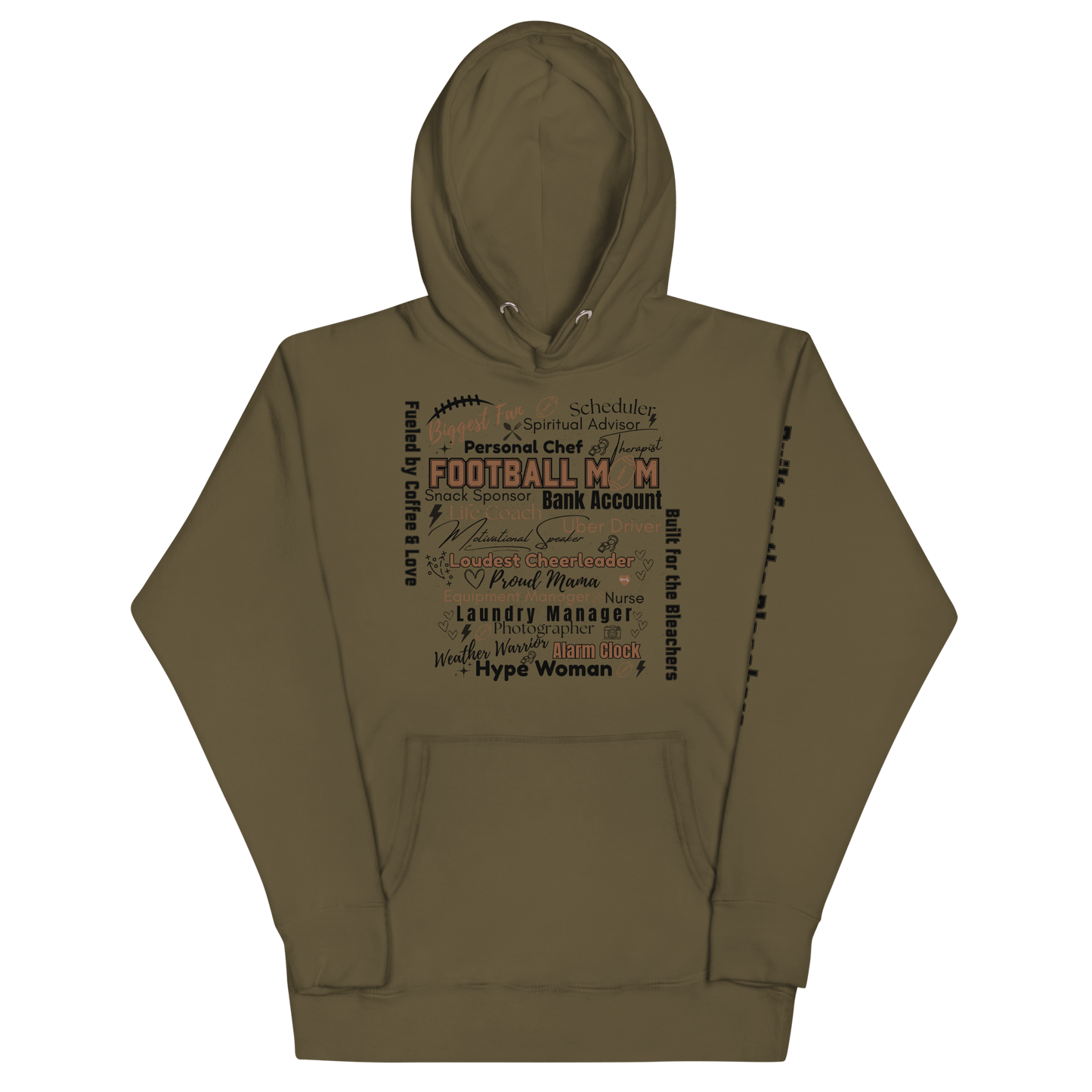 Football Mom All My Roles Hoodie – Sports Mom Merch