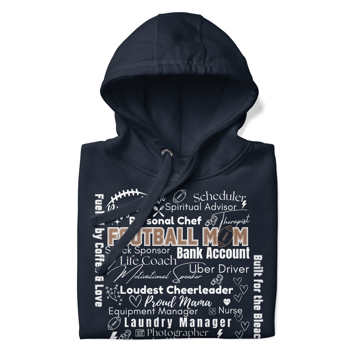 Football Mom All My Roles Hoodie – Sports Mom Merch