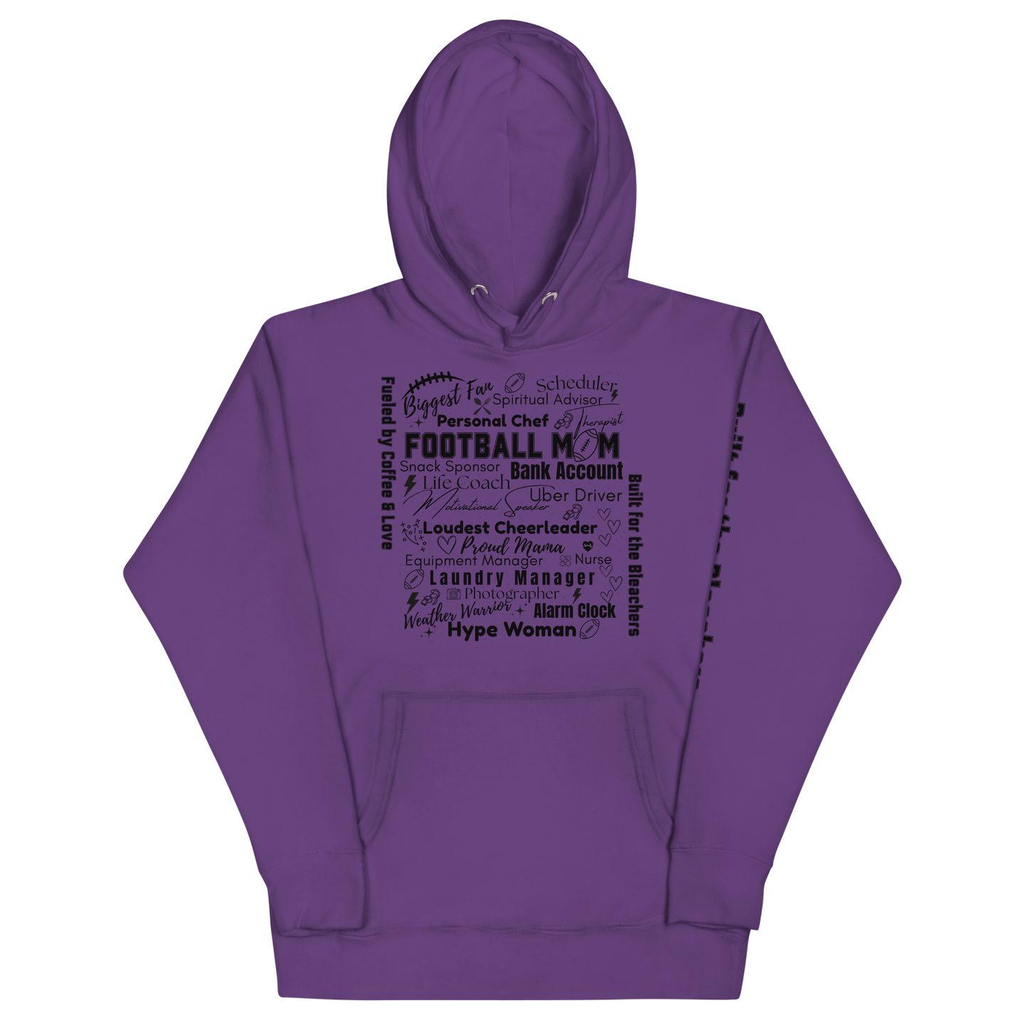 Football Mom All My Roles Hoodie – Sports Mom Merch