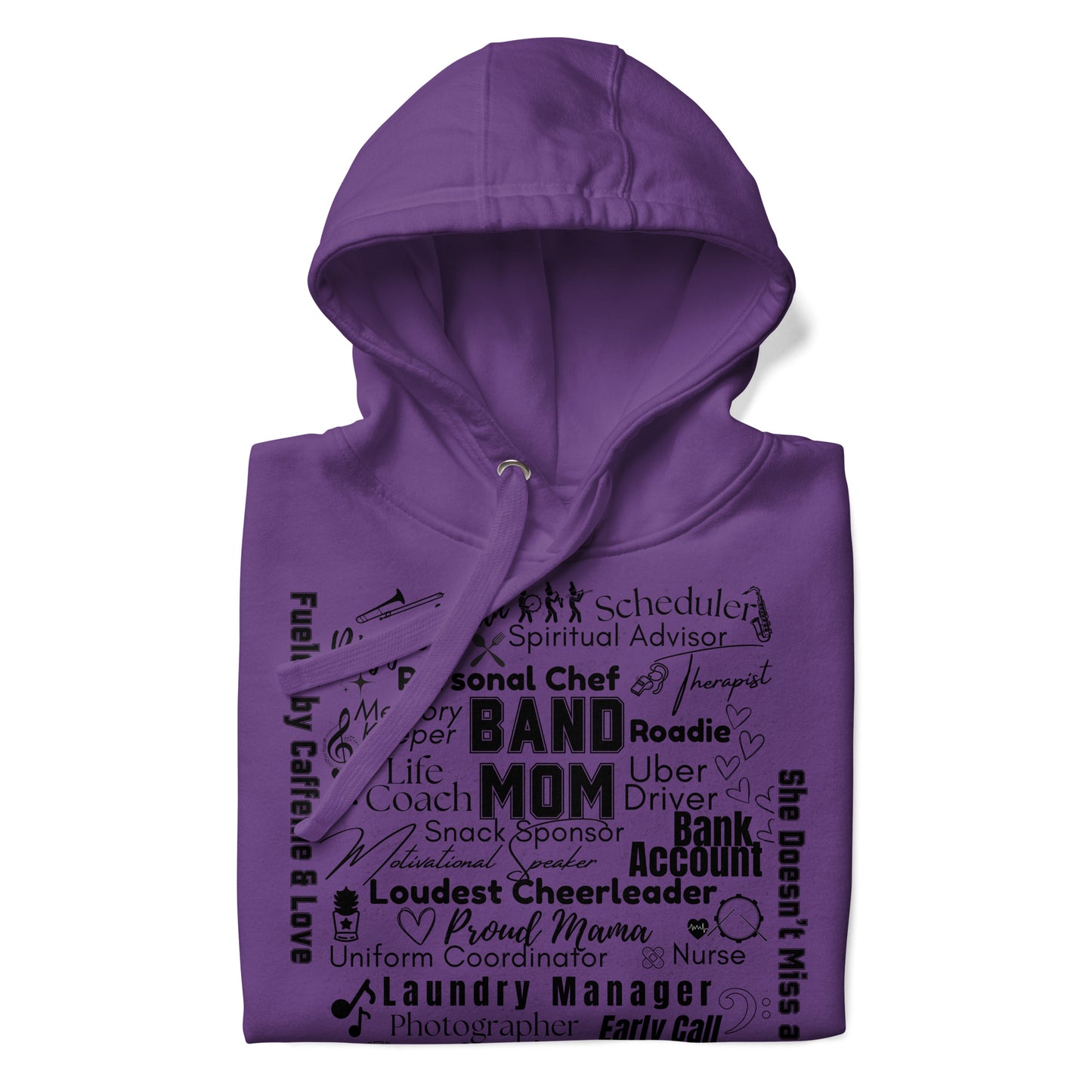 Band Mom All My Roles Hoodie – Sports Mom Merch Product mockup