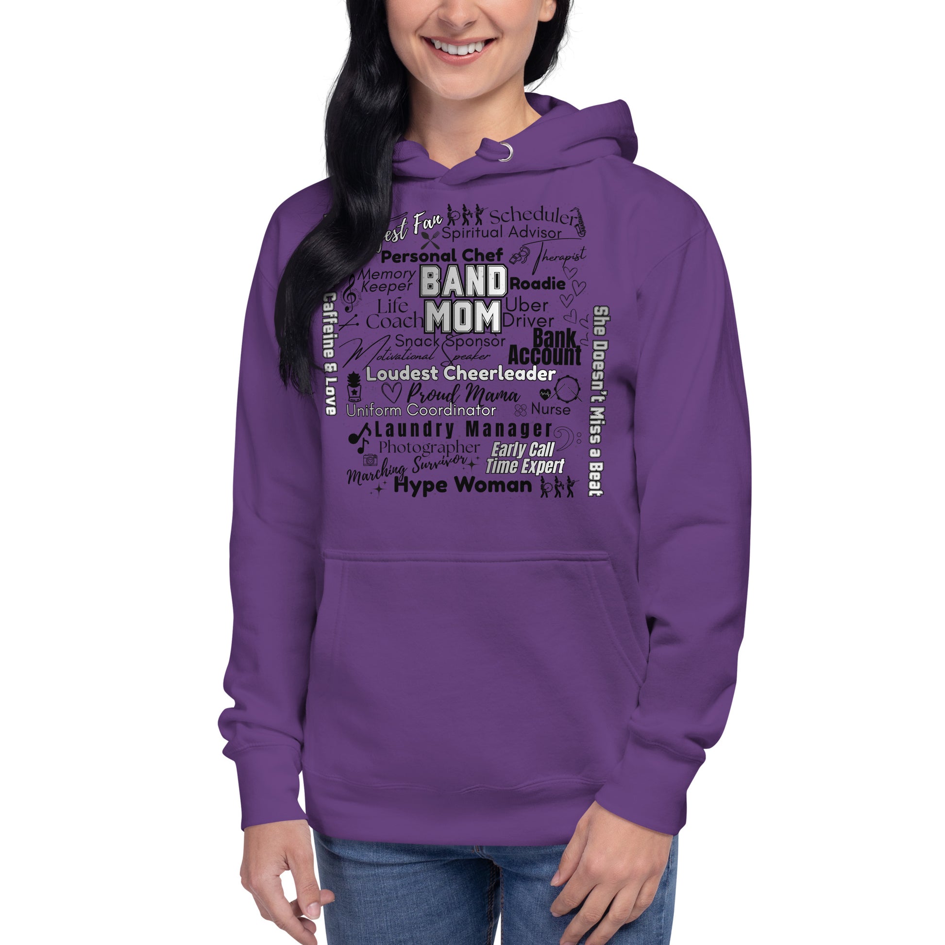 Band Mom All My Roles Hoodie – Sports Mom Merch Product mockup