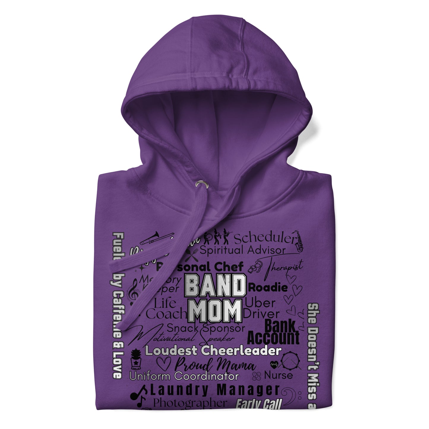 Band Mom All My Roles Hoodie – Sports Mom Merch Product mockup