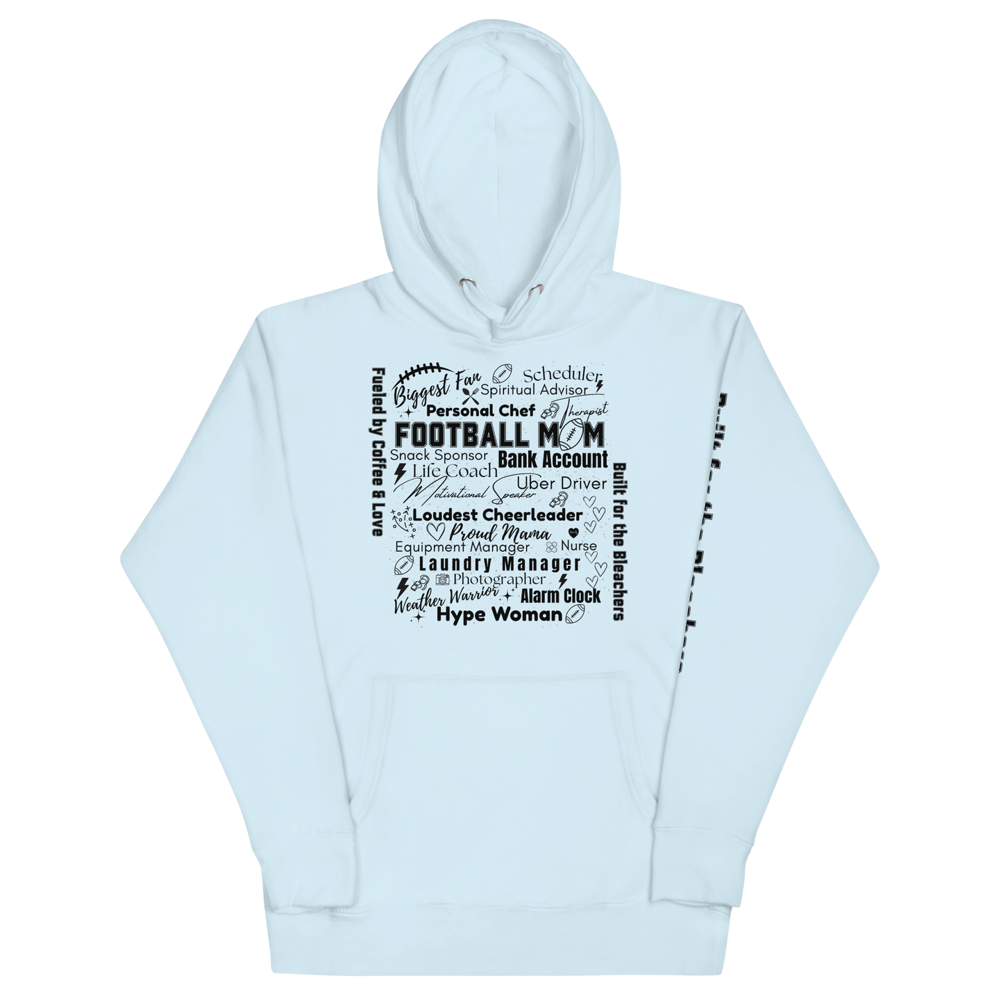 Football Mom All My Roles Hoodie – Sports Mom Merch