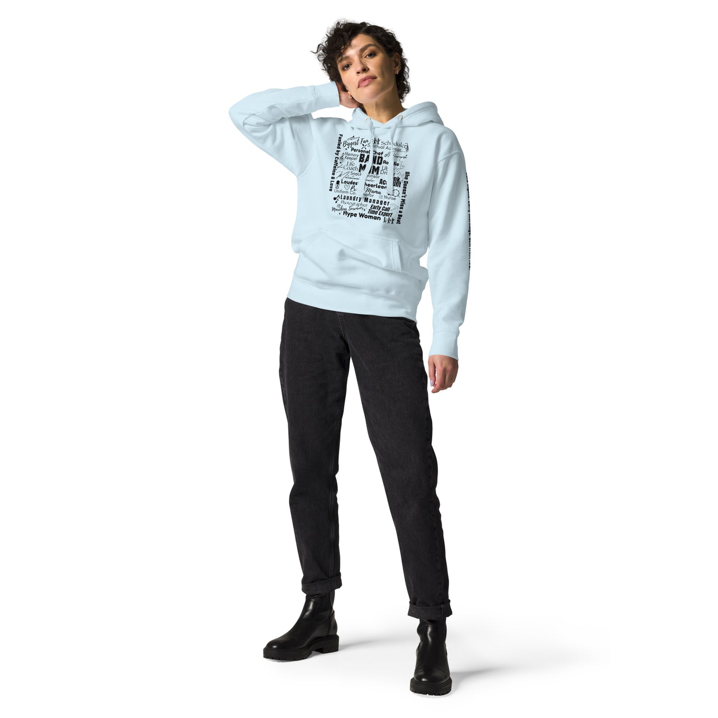 Band Mom All My Roles Hoodie – Sports Mom Merch Product mockup