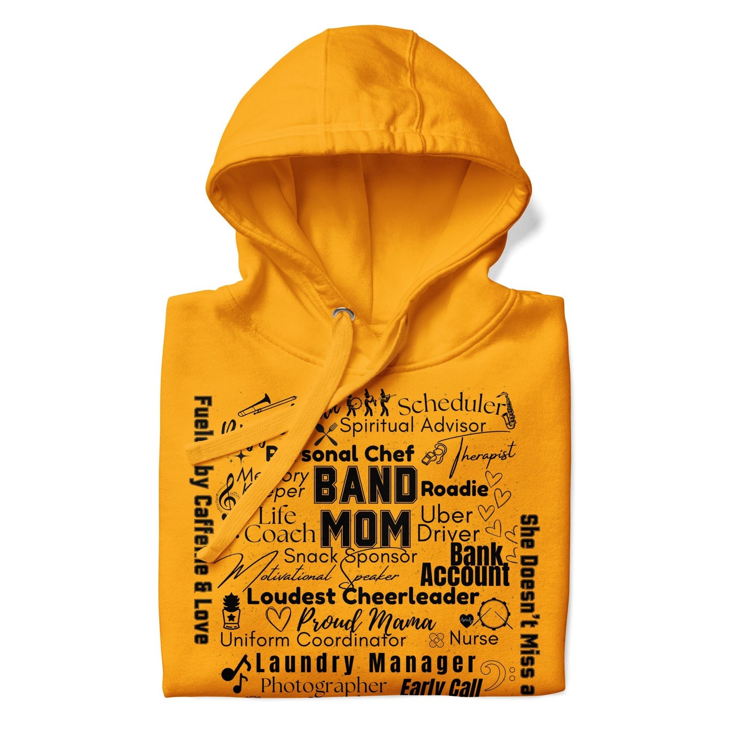 Band Mom All My Roles Hoodie – Sports Mom Merch Product mockup