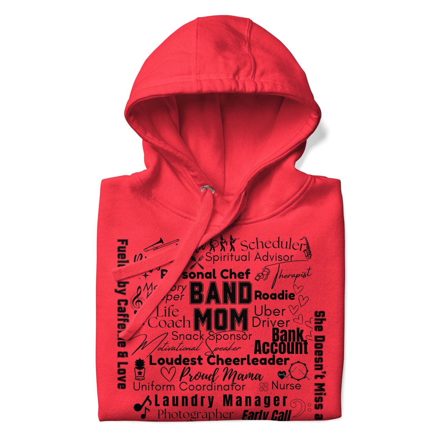 Band Mom All My Roles Hoodie – Sports Mom Merch Product mockup