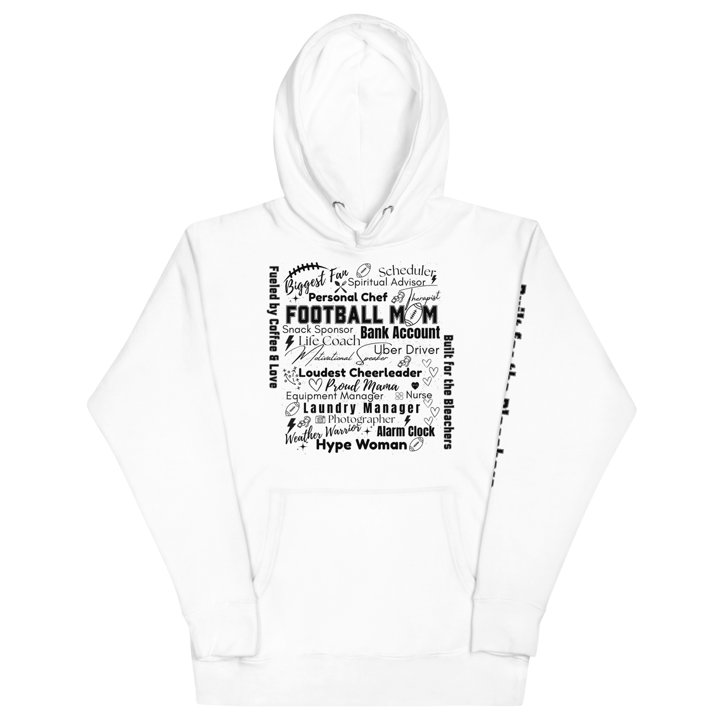 Football Mom All My Roles Hoodie – Sports Mom Merch
