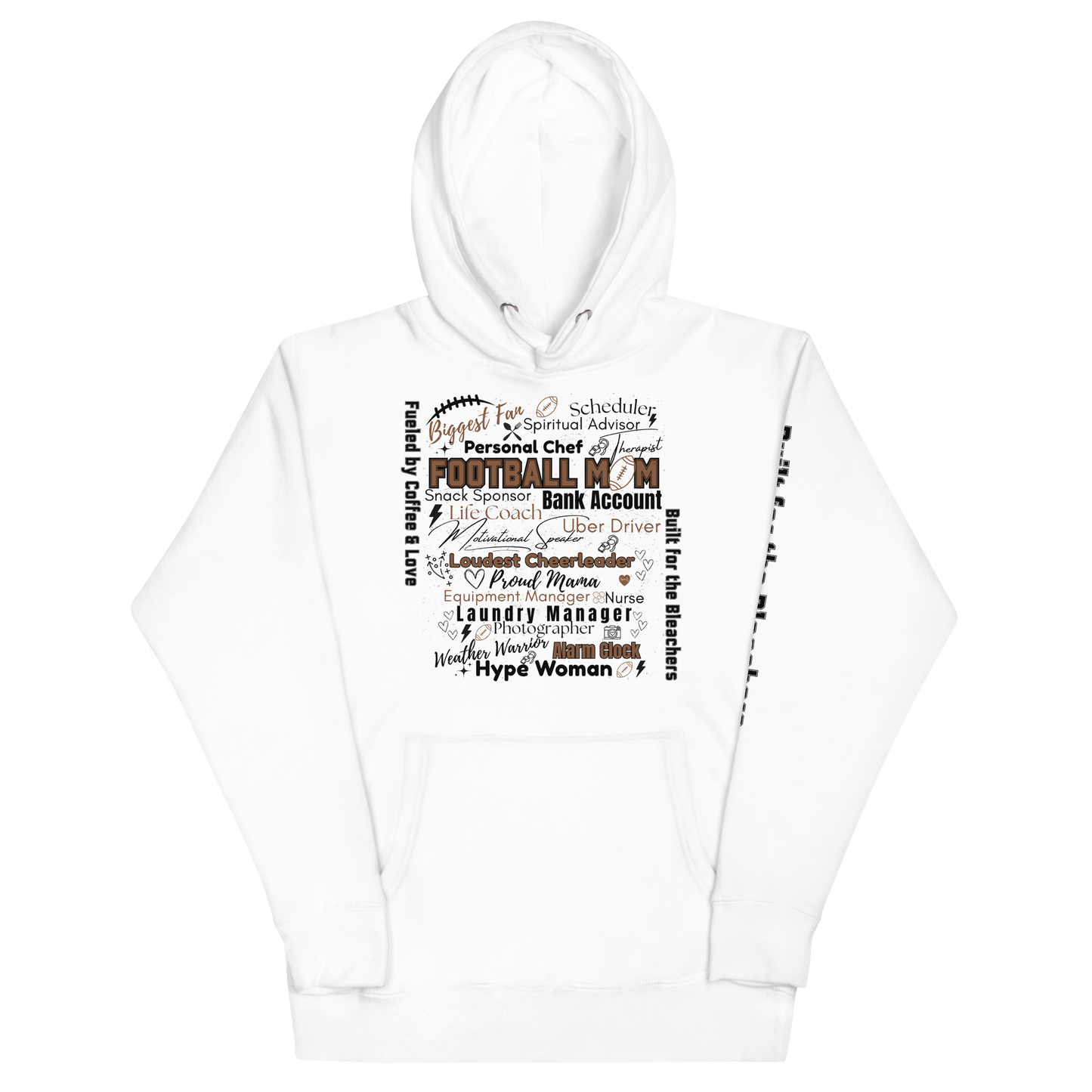 Football Mom All My Roles Hoodie – Sports Mom Merch