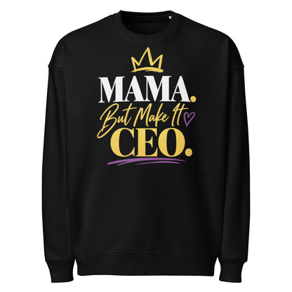 Black MAMA. But Make It CEO. oversized sweatshirt, alternate front view