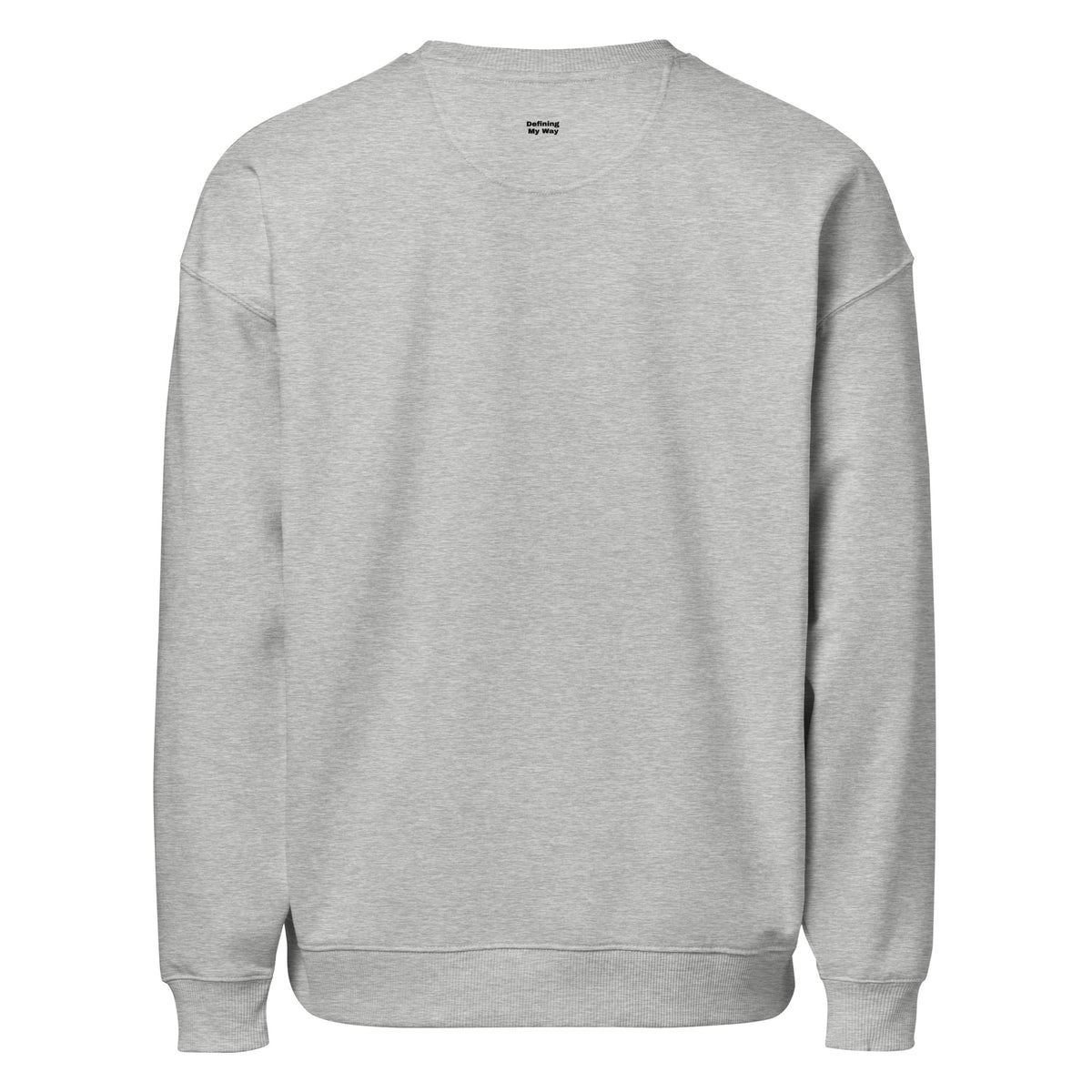 Heather grey MAMA. But Make It CEO. oversized sweatshirt, back view