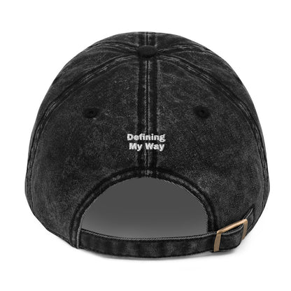 Black MAMA. vintage dad cap, back view
