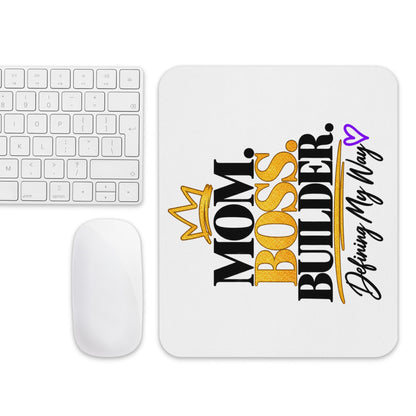 Mom. Boss. Builder. mouse pad, alternate view
