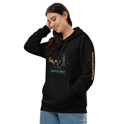 Motivational Mom Hoodie Glow-Up Style in Black Premium