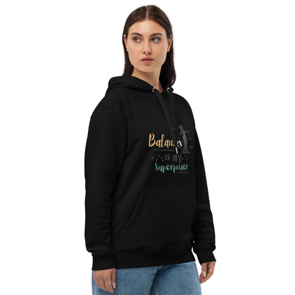 Motivational Mom Hoodie Glow-Up Style in Black Premium