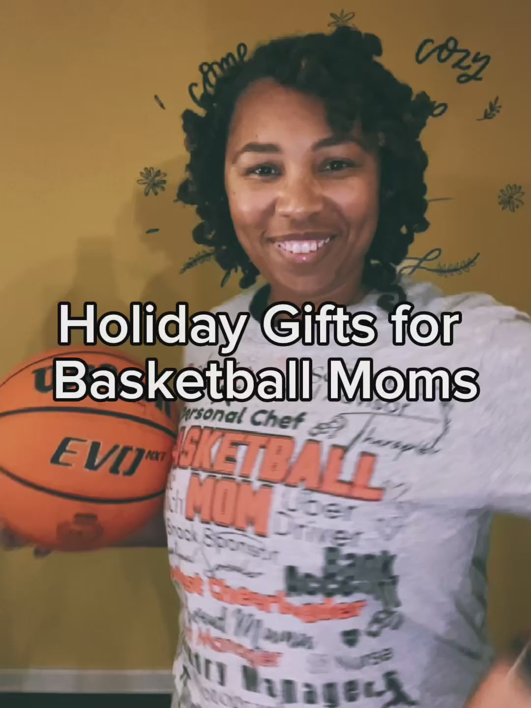 Basketball Mom “All My Roles” Word Cloud T-Shirt