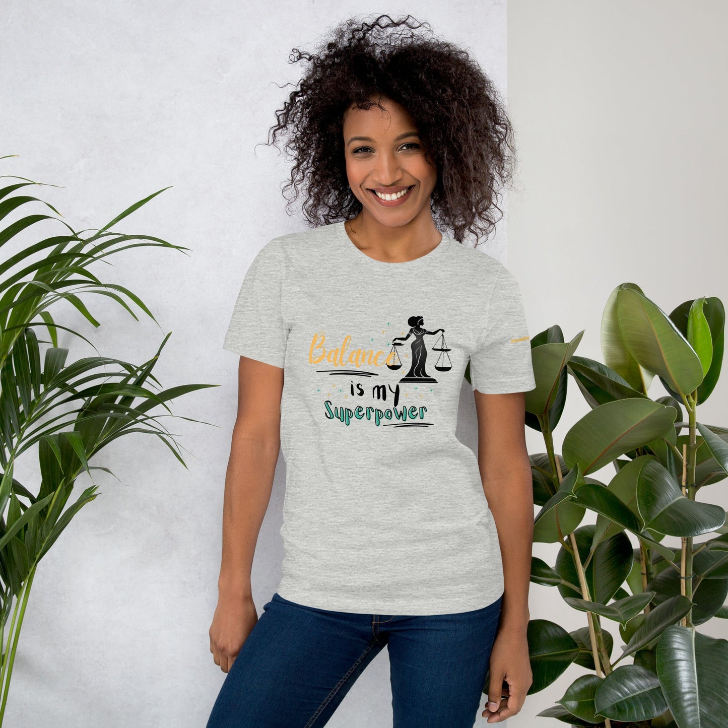 Balance Is My Superpower T-Shirt in Gray