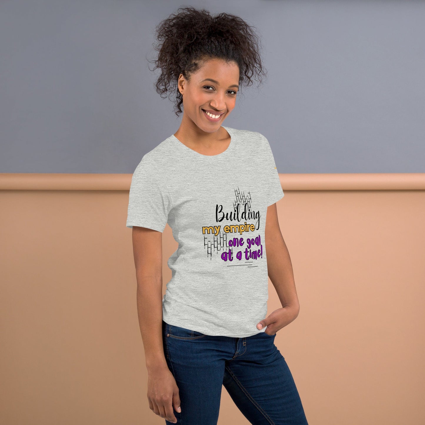 Gray Building My Empire T-Shirt for Moms