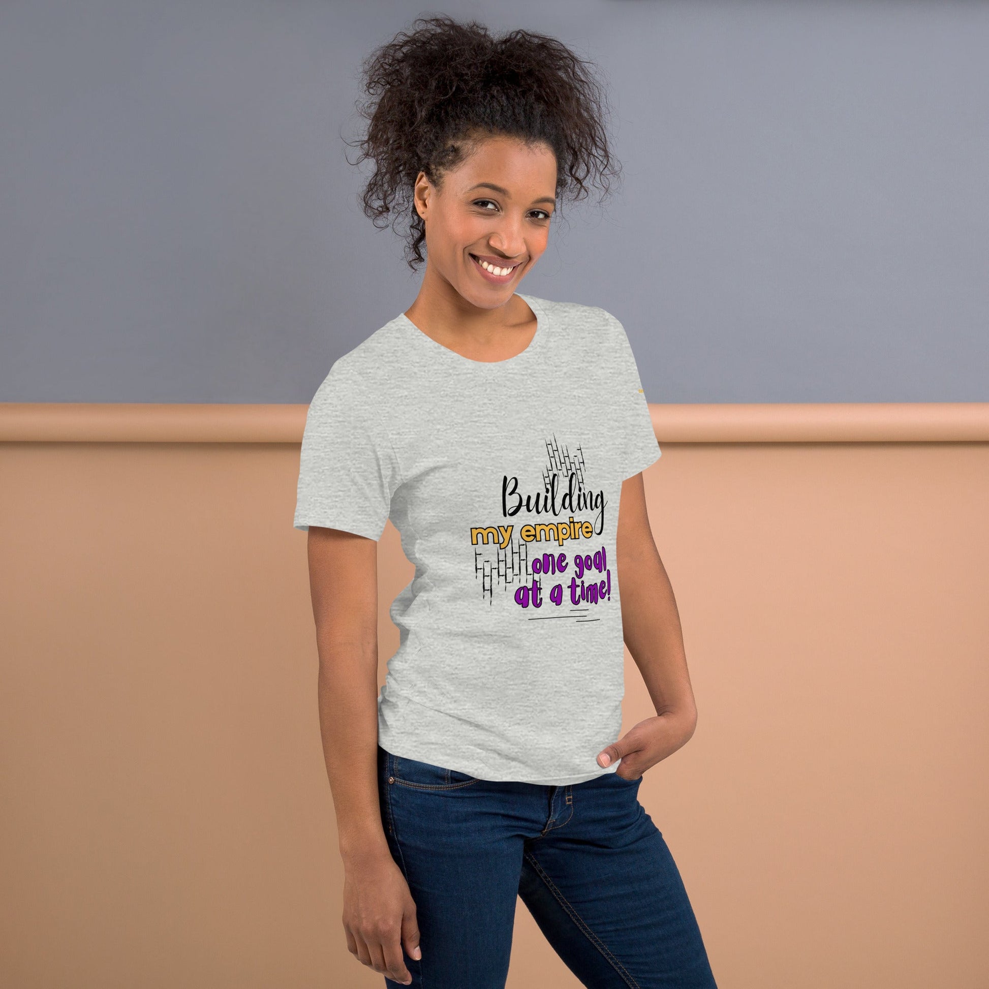 Gray Building My Empire T-Shirt for Moms