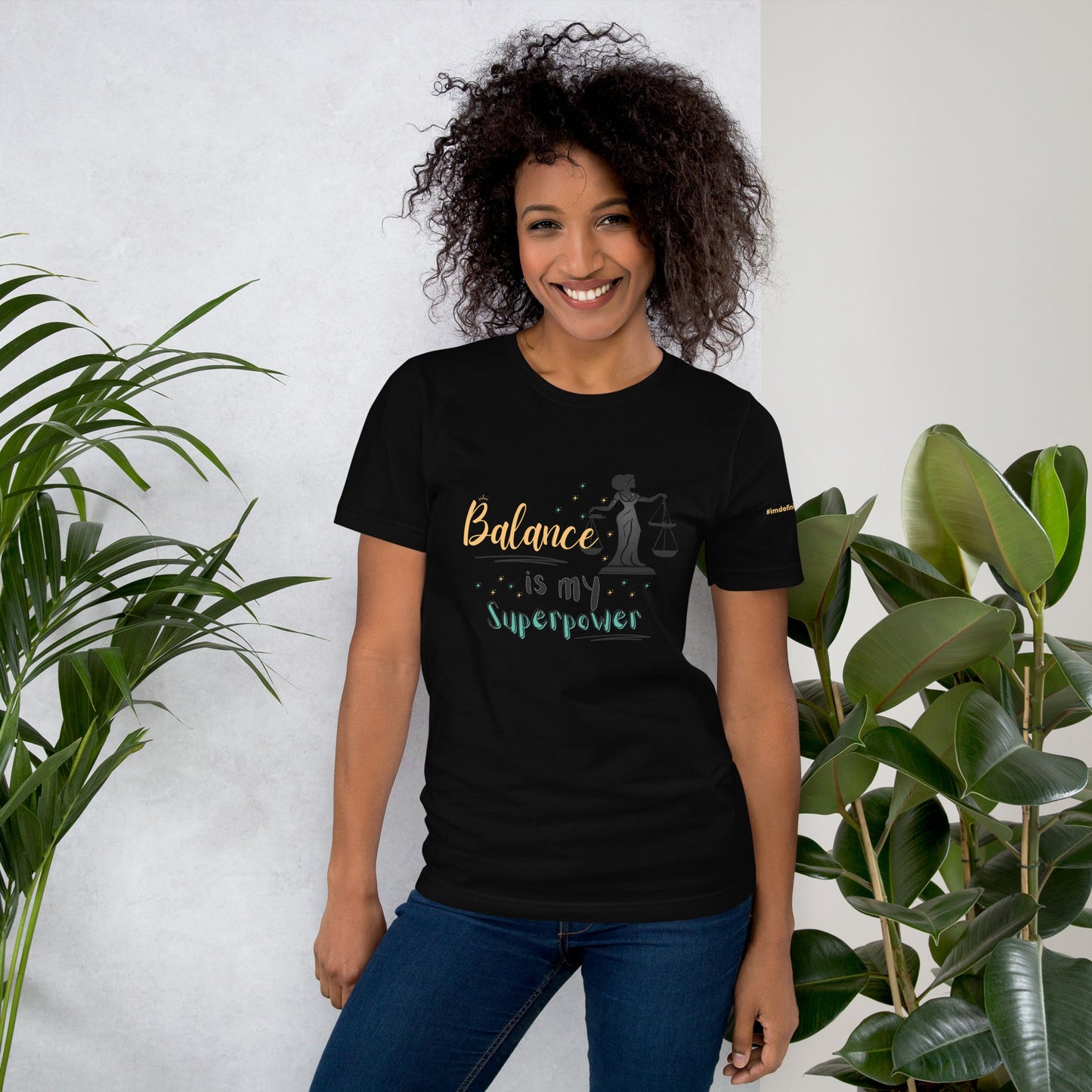 Balance Is My Superpower T-Shirt in Black