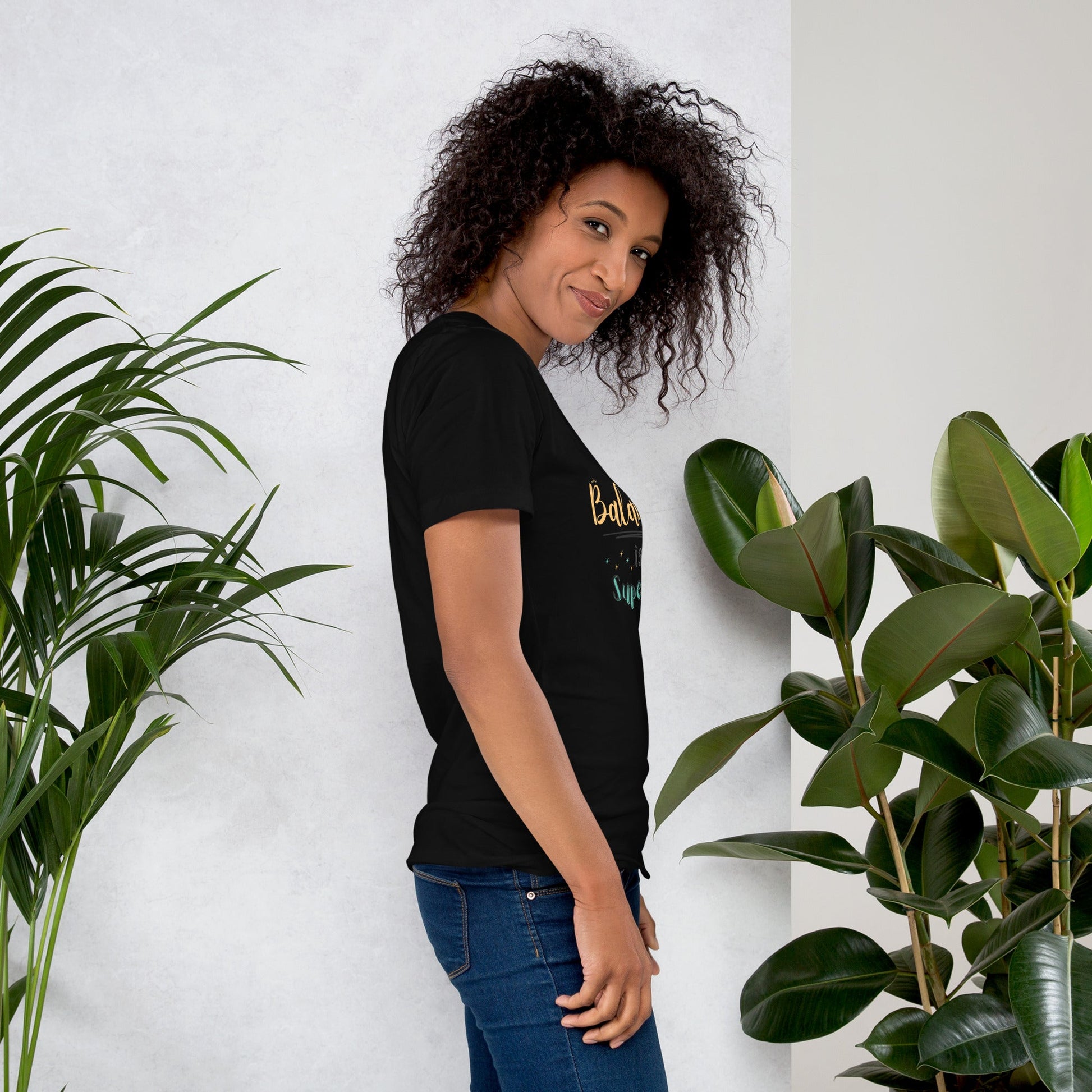 Balance Is My Superpower T-Shirt in Black
