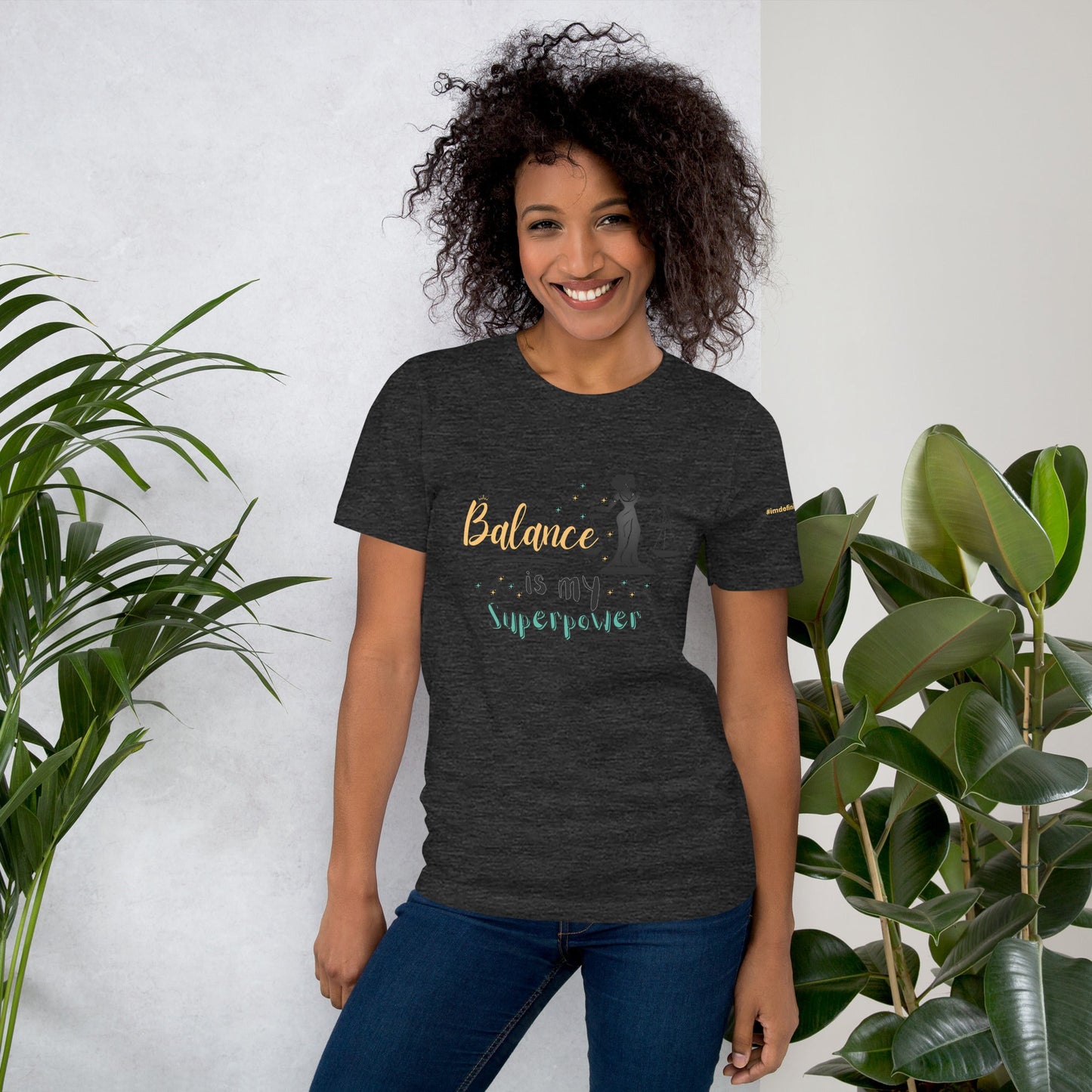 Balance Is My Superpower T-Shirt in Gray