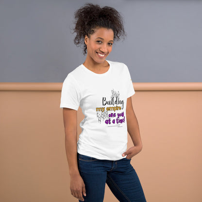 White Glow-Up Boss Mom T-Shirt with Empire Quote