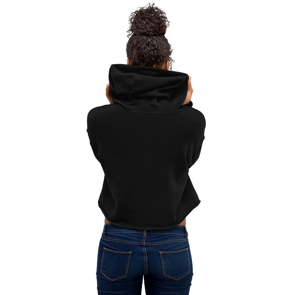 Black Building My Empire Crop Hoodie for Moms