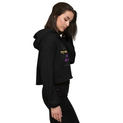 Black Building My Empire Crop Hoodie for Moms
