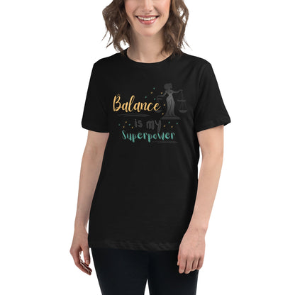 Balance Is My Superpower T-Shirt in Black