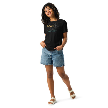 Balance Is My Superpower T-Shirt in Black