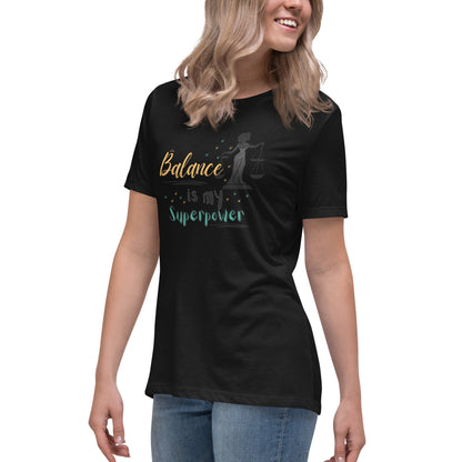 Balance Is My Superpower T-Shirt in Black