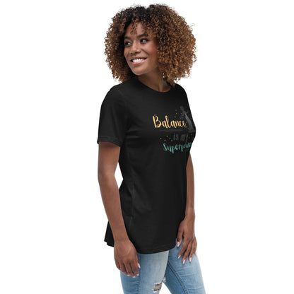 Balance Is My Superpower T-Shirt in Black